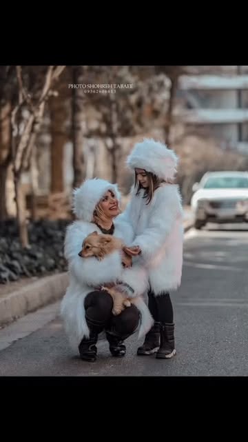 کت خز یقه گرد سایز بزرگسال